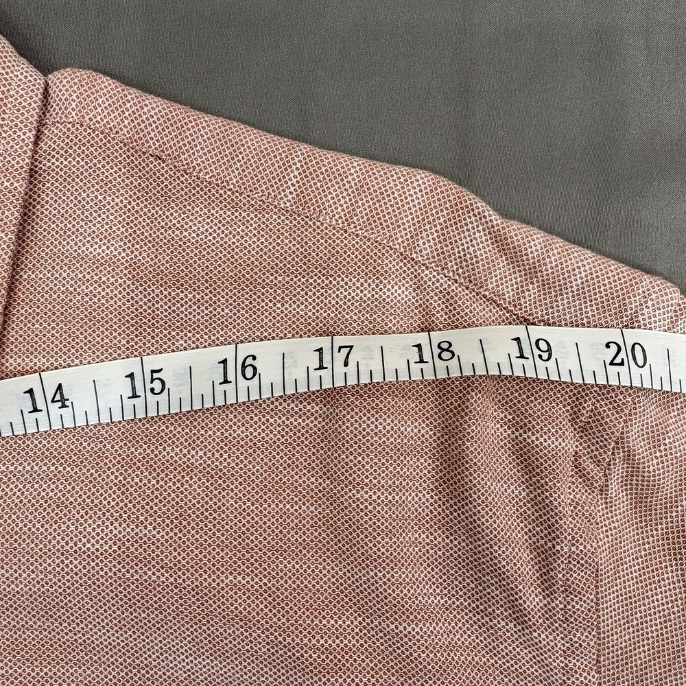 Proper Cloth Custom Mens Popover Shirt XL Slim L Classic Pink Melange LS - Picture 4 of 14